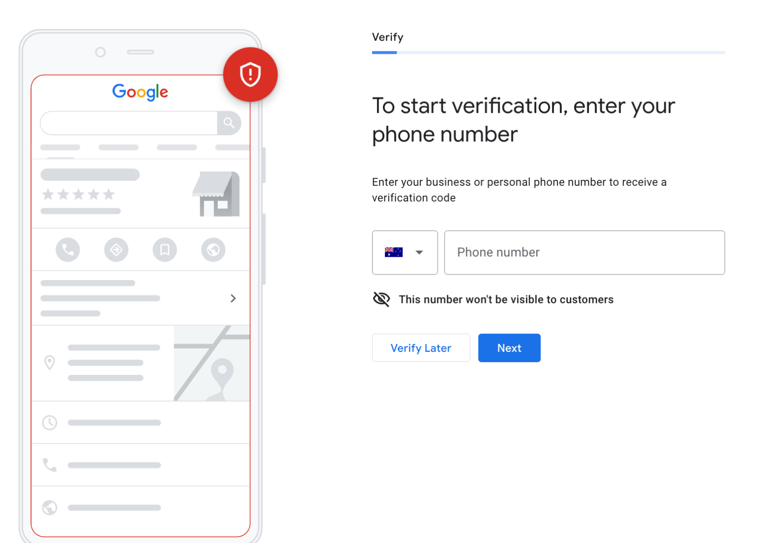 Google Business Profile verification via phone